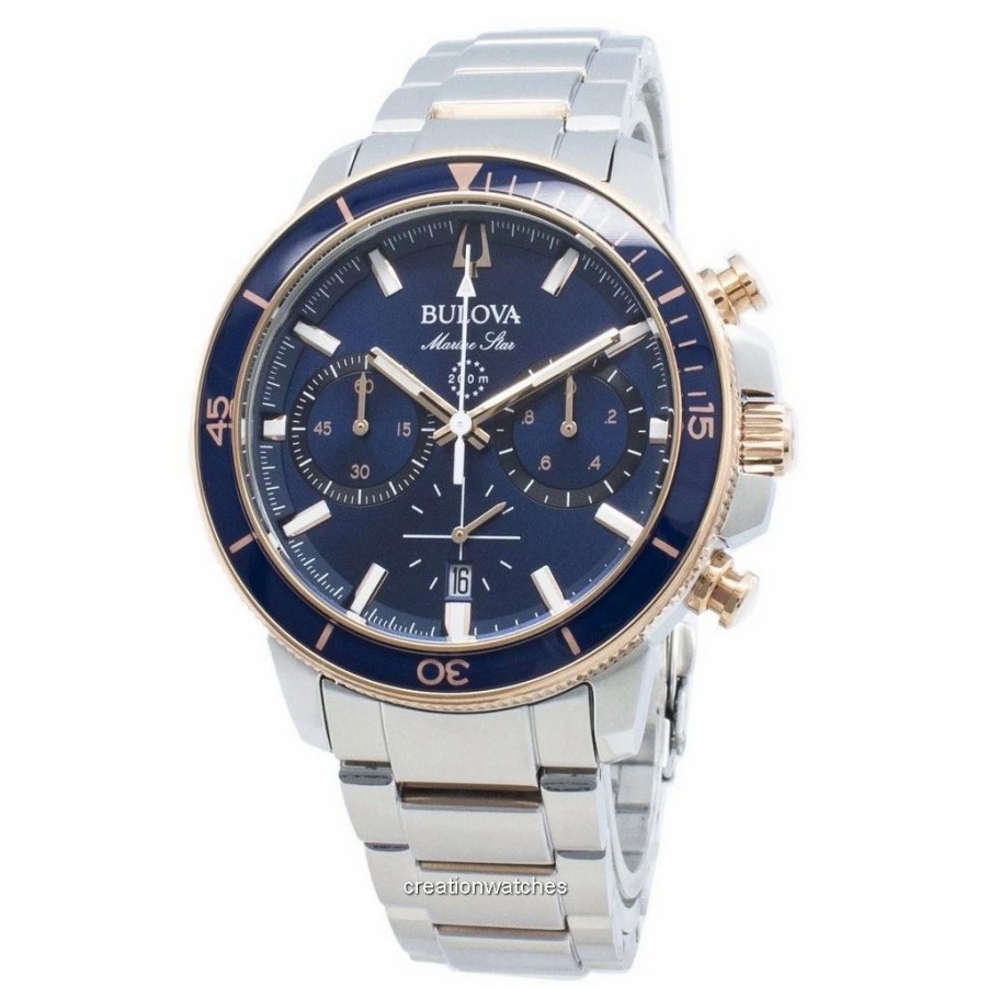 Menn Bulova  | Bulova Marine Star 98B301 Chronograph Quartz Herreklokke